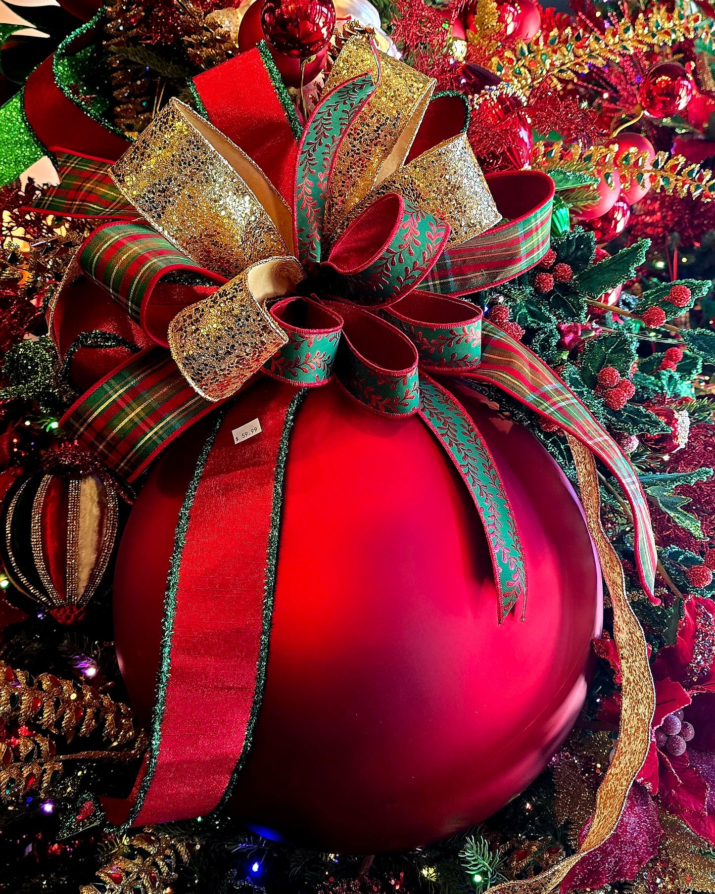 Ribbon - 2.5" x 10yd, Gold Glitter Ribbon