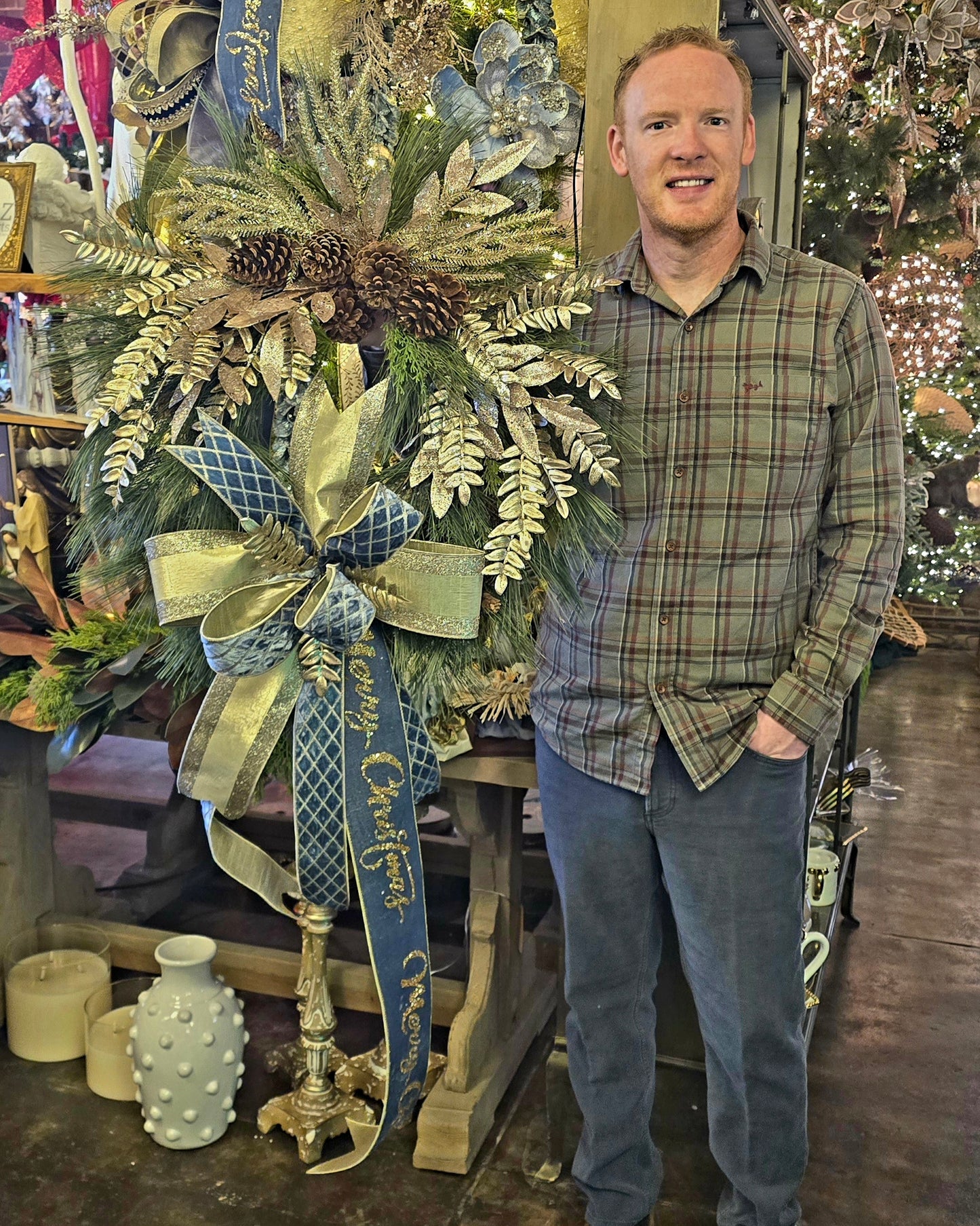 Champagne Dreams Christmas Wreath