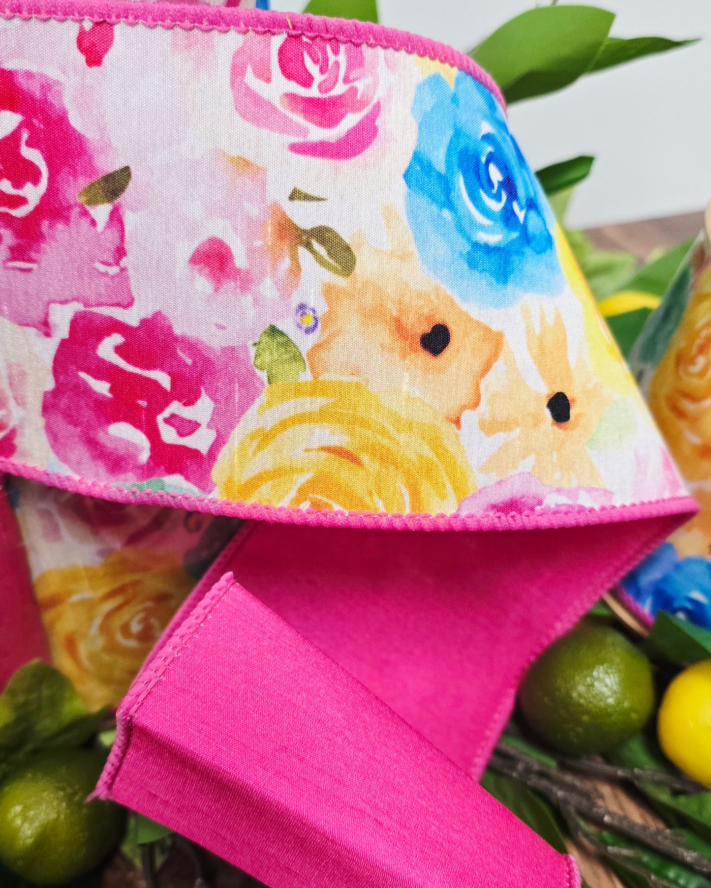 Ribbon - 4" x 10yd, Bright Summer Floral