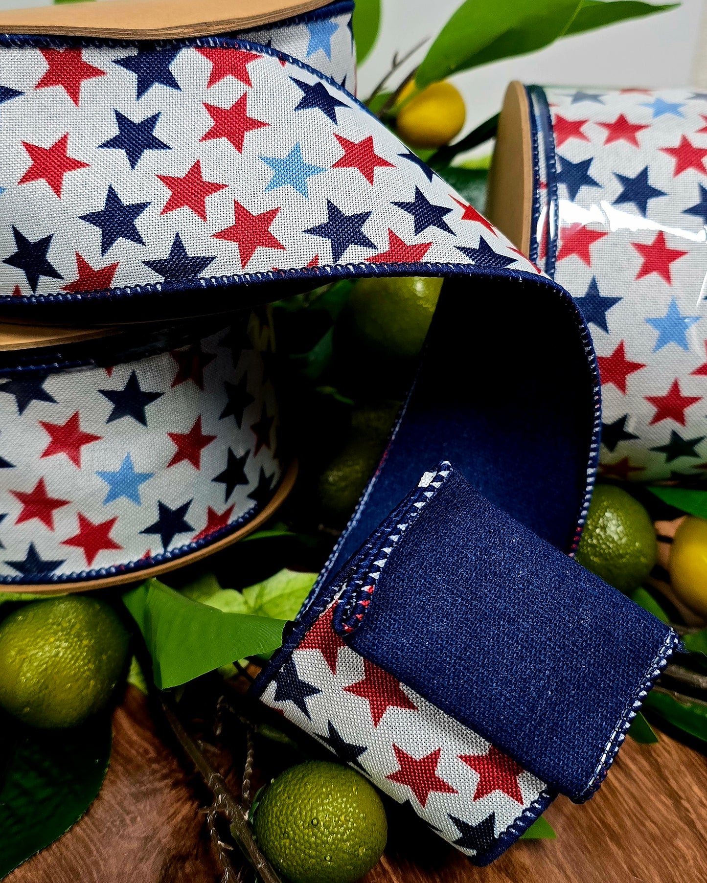 Ribbon - 2.5" x 10yd, Scattered Stars