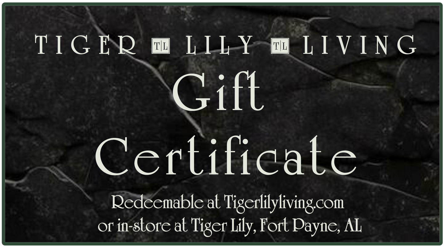 Tiger Lily Living Gift Certificate
