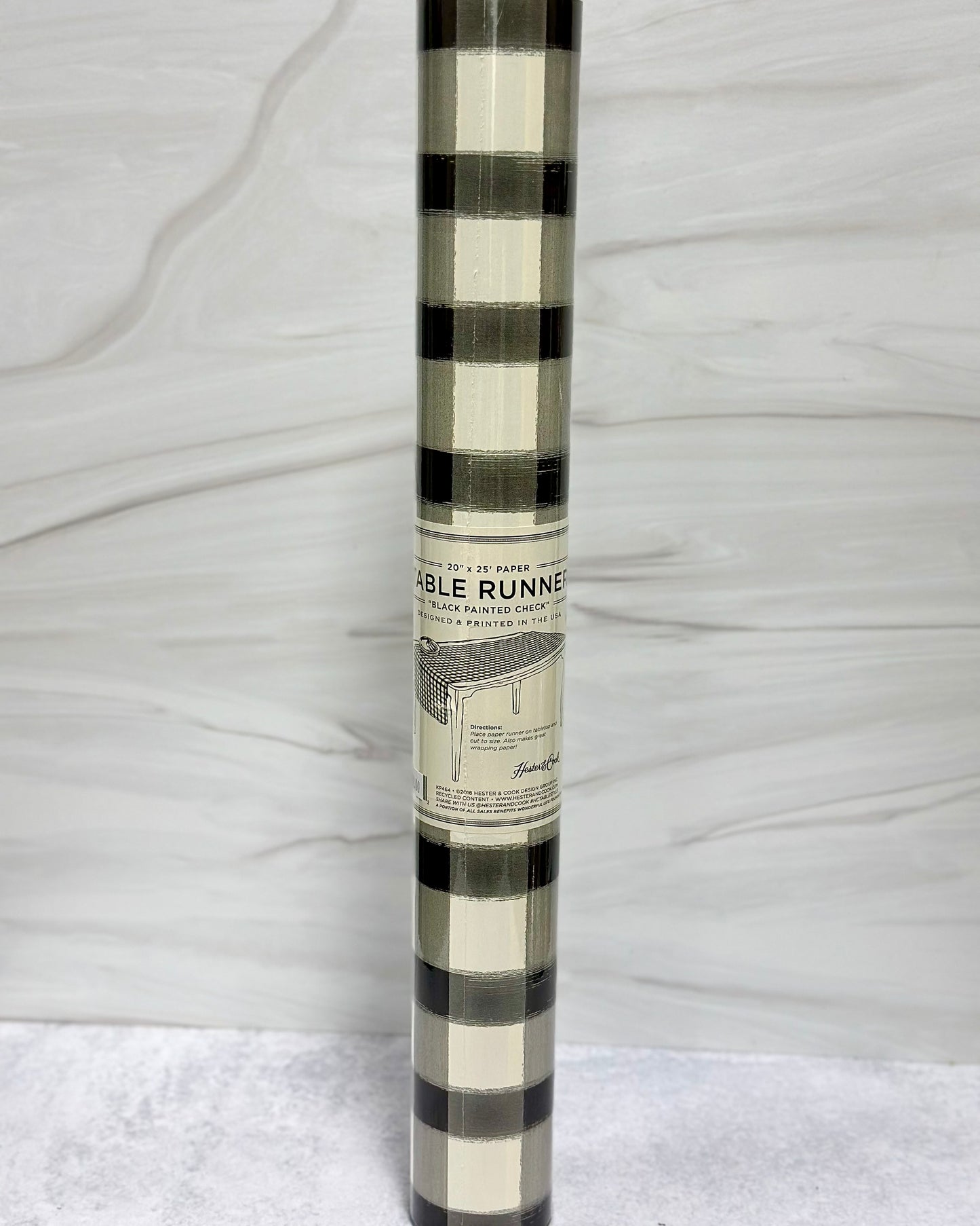 Hester & Cook - Black Gingham Tablerunner