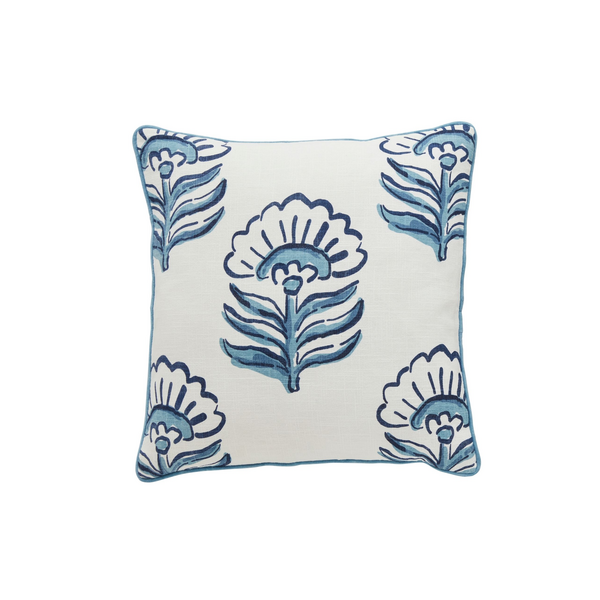 MudPie - Cornflower Block Print Pillows