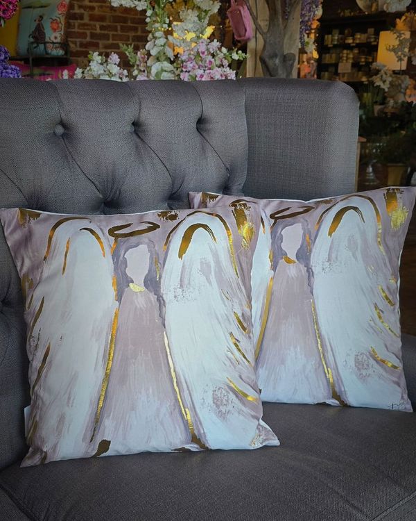 Gold Foil Angel of Praise Pillows