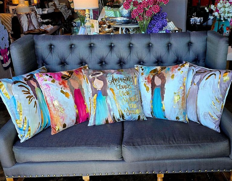 Gold Foil Amazing Grace Pillows