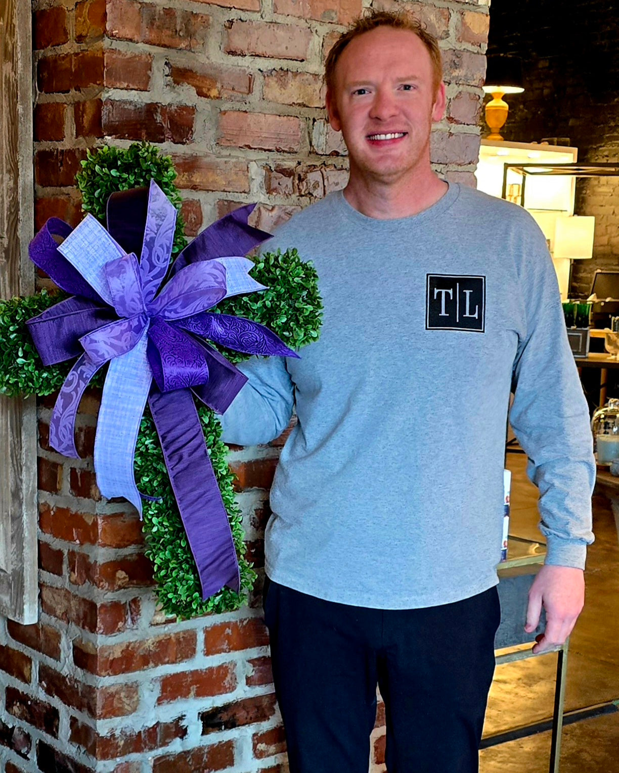 27" UV Shield Boxwood Cross