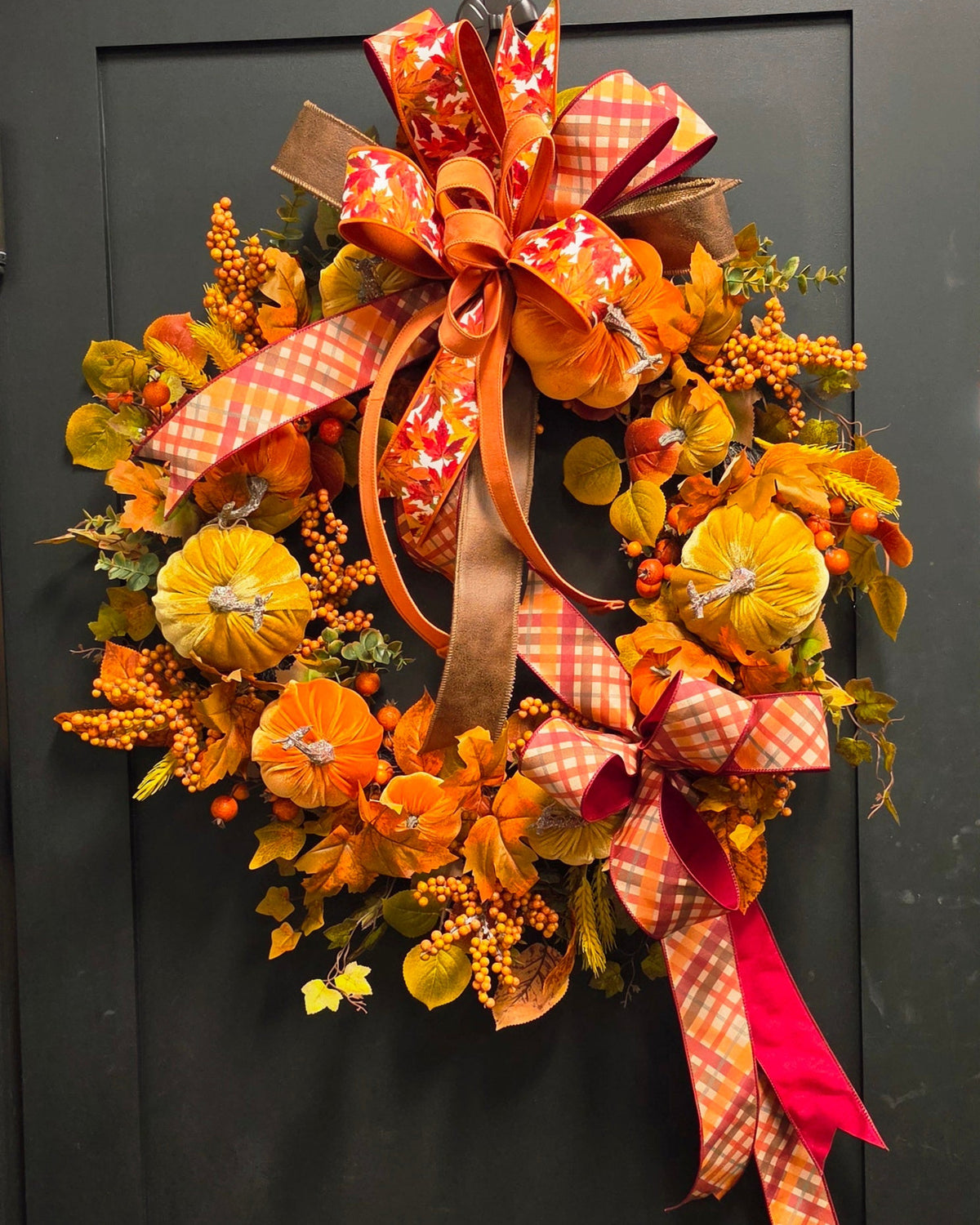 Wreath - 30" Velvet Harvest Wreath