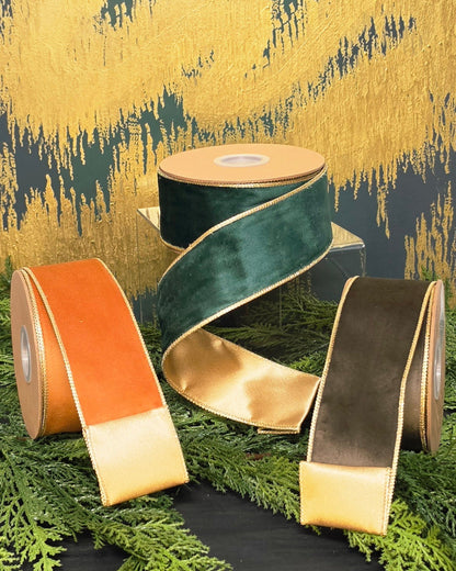 Ribbon - 2.5" Reversible Classic Wire-Edged Velvet
