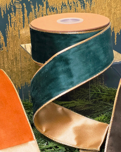 Ribbon - 2.5" Reversible Classic Wire-Edged Velvet