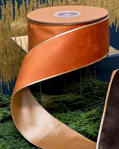 Ribbon - 2.5" Reversible Classic Wire-Edged Velvet