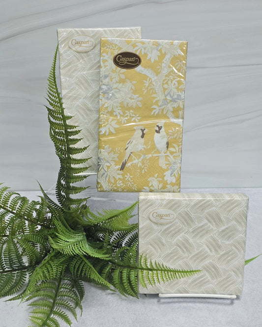 Caspari - Songbird &  Flax Napkin Sets