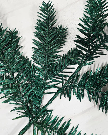 Stem - 26" Hunter Green Hemlock Glitter