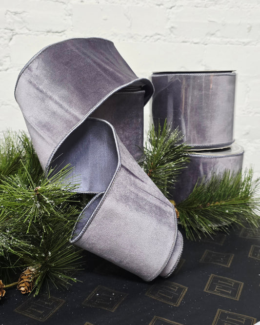 Ribbon - 4" x 10yds, Dusty Lavender Velvet