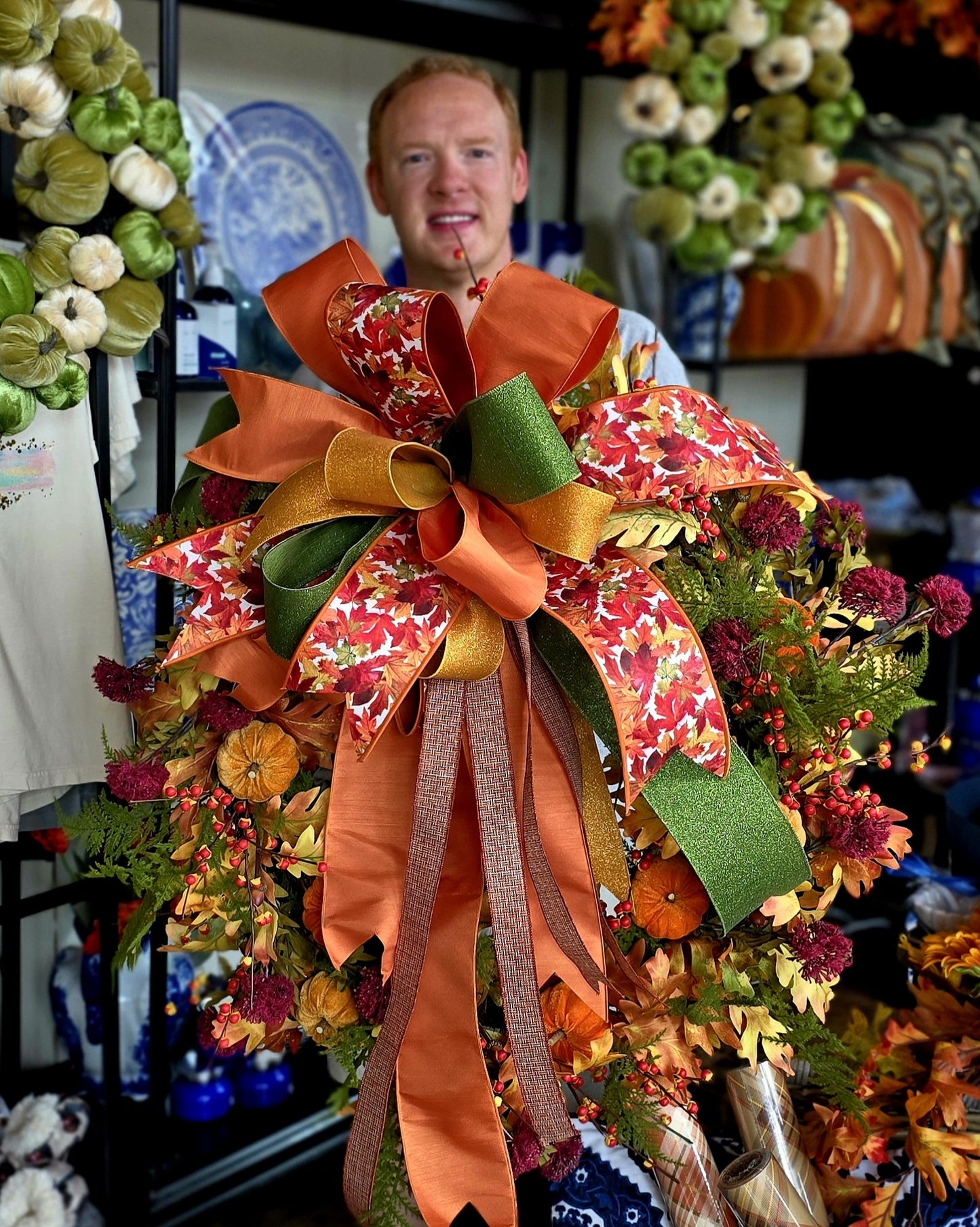 32" XL Harvest Oakleaf Wreath