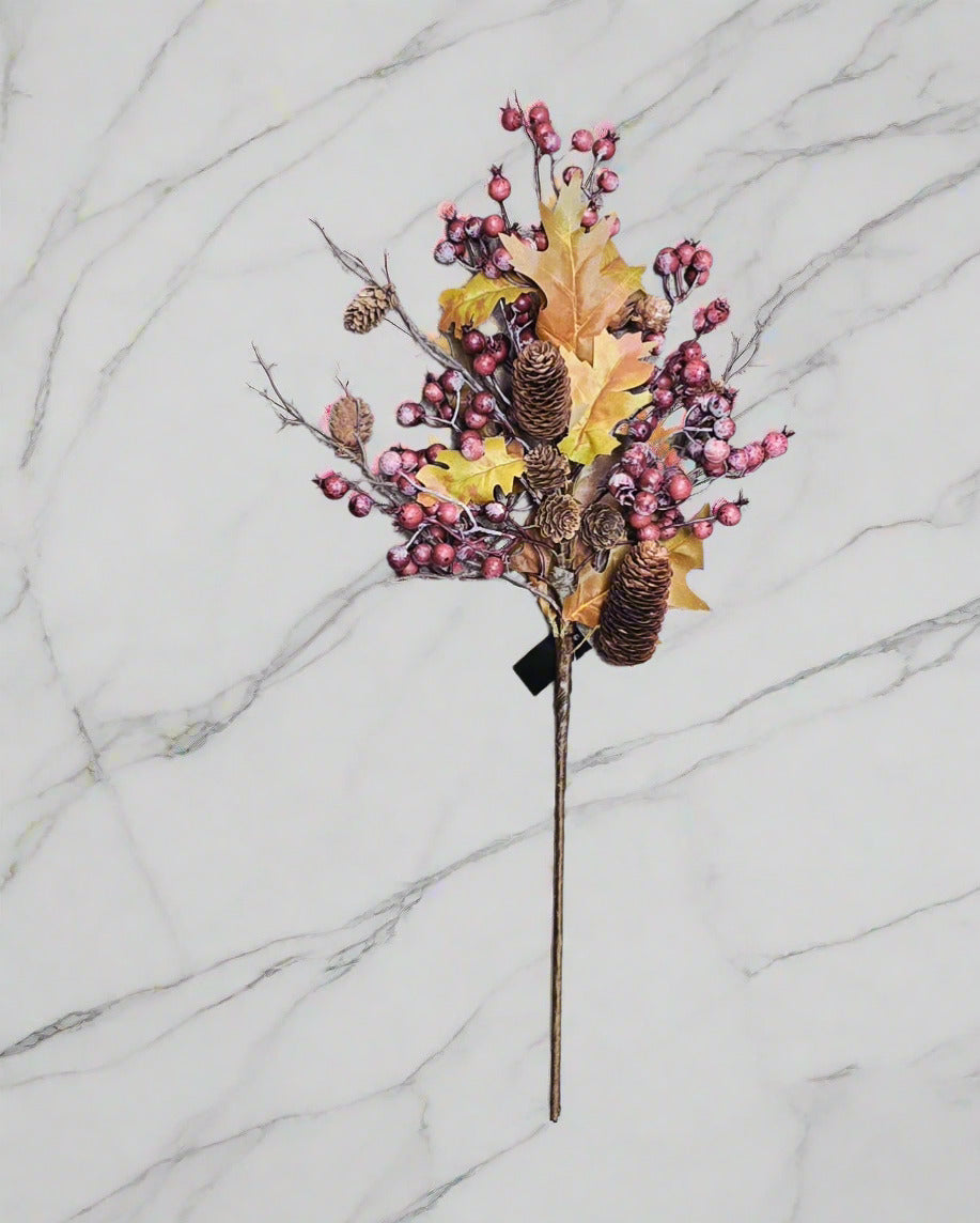 24" Rosehip, Twig, & Pine Stem