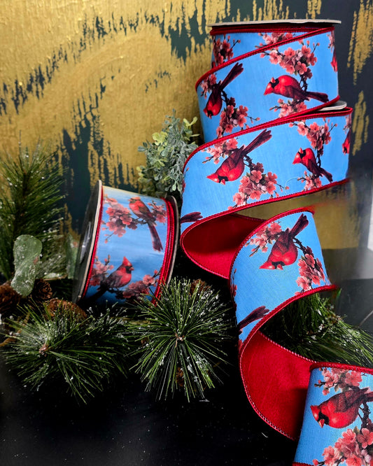 Ribbon - 2.5" x 10yd, Wedgwood Blue Cardinal
