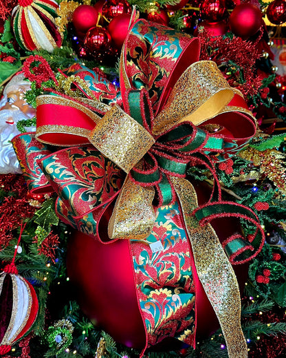Bow - XL Traditional Red, Green, Gold, Designer Mix