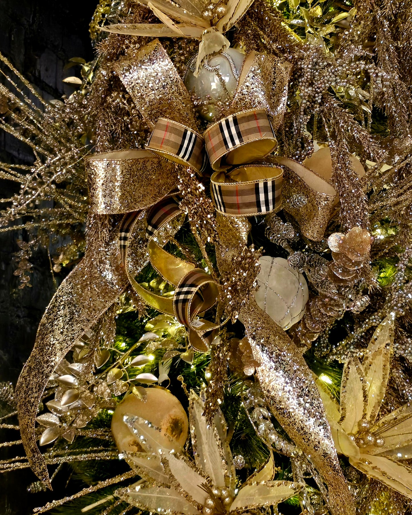 Ribbon - 2.5" x 10yd, Champagne Glitter Ribbon