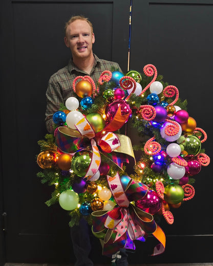 Bright Whimsey Christmas Wreath