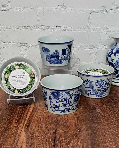 Servingware - Blue Chinoiserie Deli Container Holders
