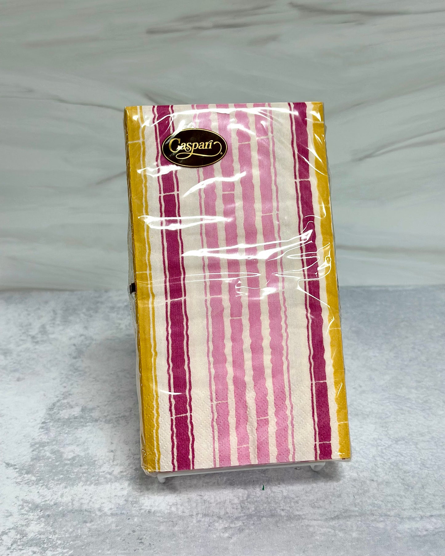 Caspari - Pink Bamboo Stripe Napkins
