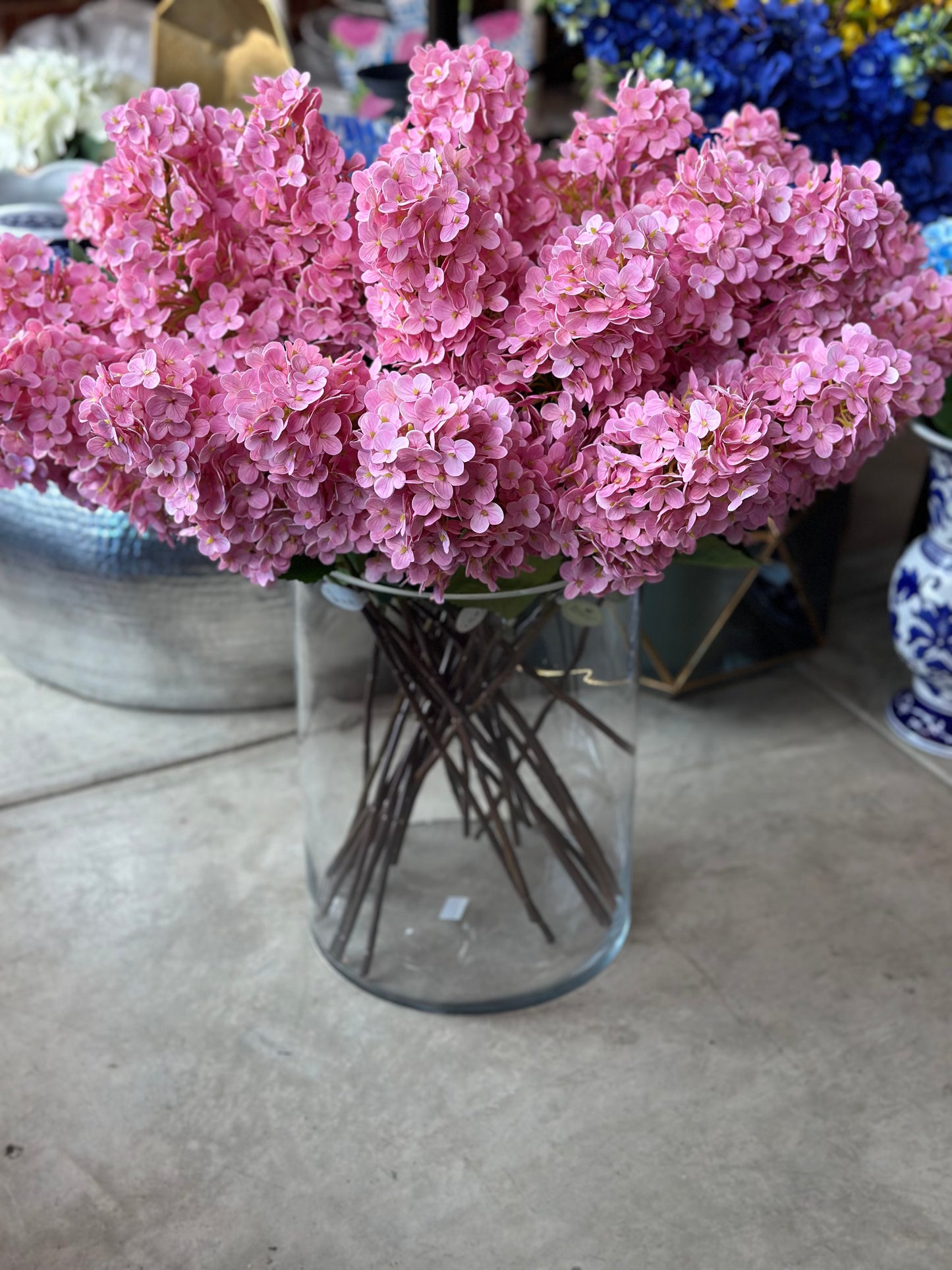 28" Summer Queen Hydrangea Stem - Pink
