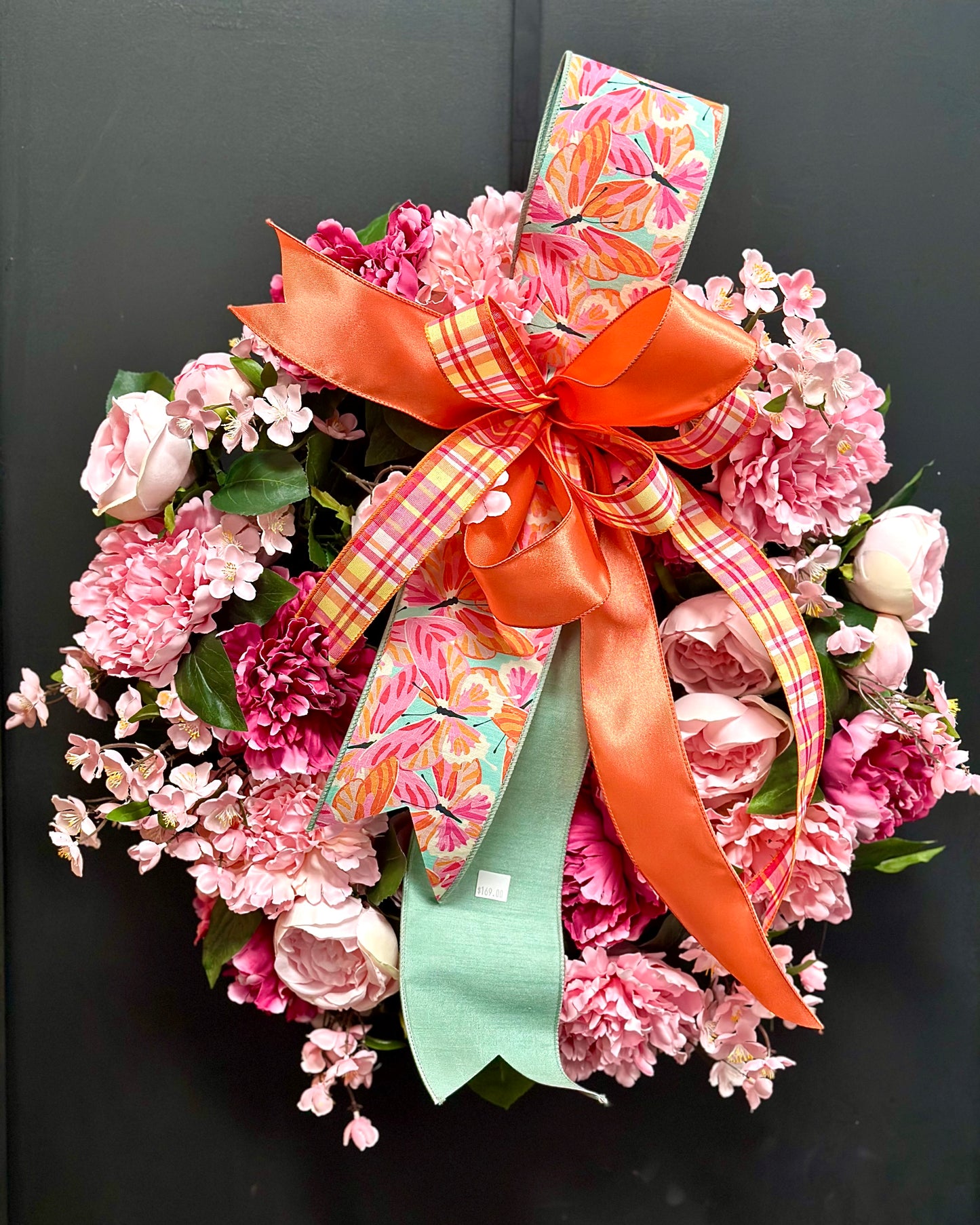24" Pink Peony & Rose Wreath