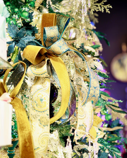 Bow - Teal, Mustard, Champagne Designer Mix