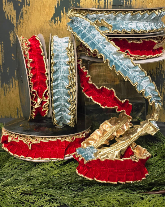 Ribbon - John Mark Enterprises - 2" Pleated Double Fused Velvet