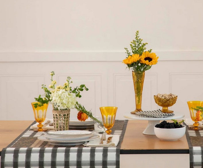 Hester & Cook - Black Gingham Tablerunner