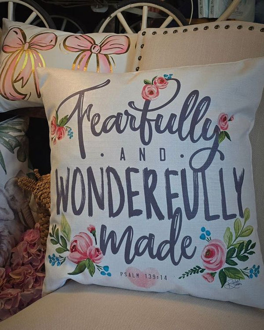 Fearfully & Wonderfully Made Pillow
