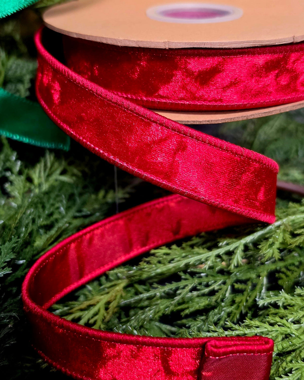 Ribbon - 1" Wired Edge Traditional Velvets & Shimmer Satins