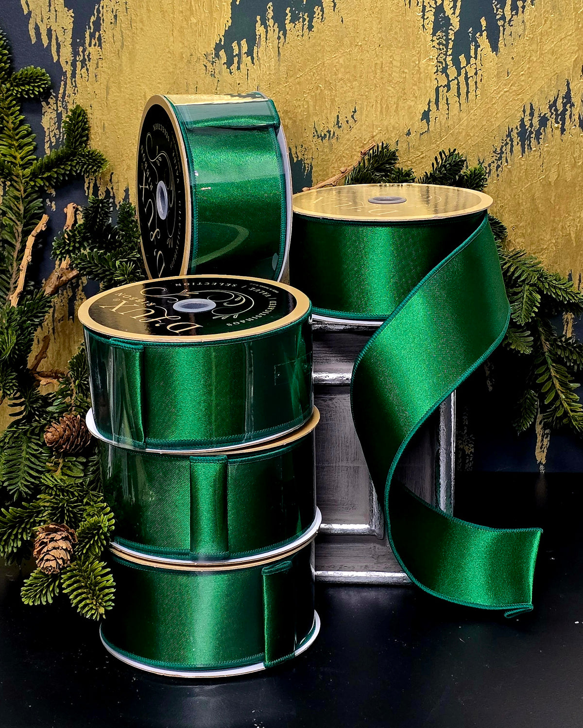Ribbon - 2.5" Double Faced Emerald Green