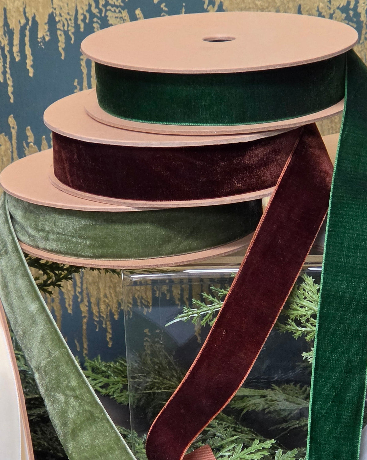 Ribbon - 1" Non-Wired Velvet
