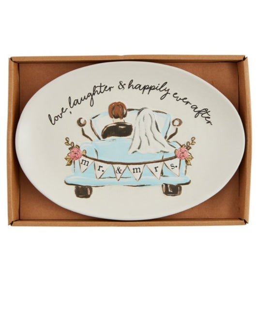 MudPie Wedding Sentiment Plate