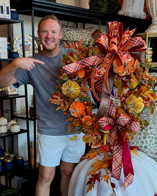 Wreath - 30" Velvet Harvest Wreath